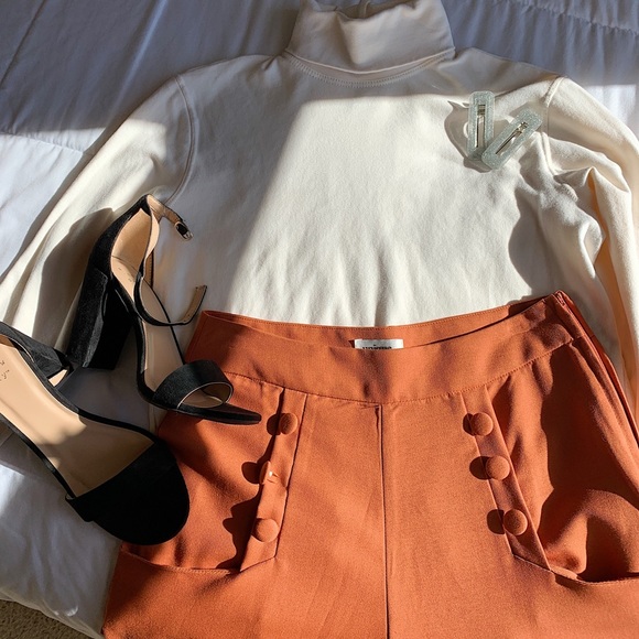 Unique Vintage Pants - Vintage High Waist Button Pants by Unique Vintage